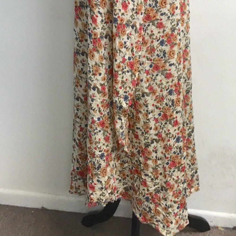 AUGUSTE the label rose floral maxi dress wrap around feminine 6 short sleeve - Picture 7 of 10